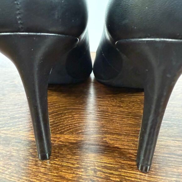 Michael Michael Kors Dorothy Flex Leather Pump classic black silver 3.5” heel sh - Picture 8 of 12
